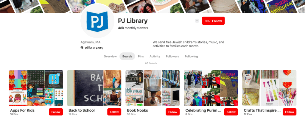 PJ Library's boards on Pinterest