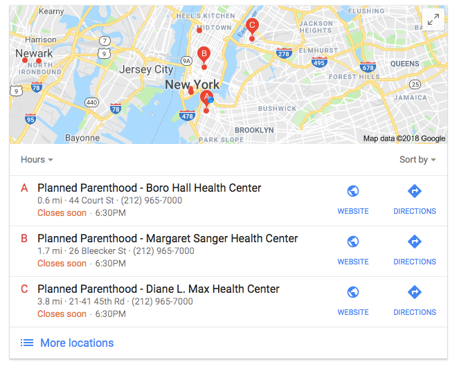 Map Schema Example Planned Parenthood