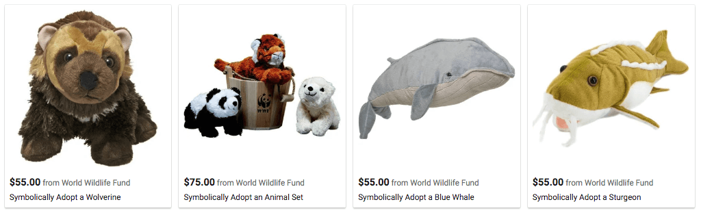 Google Shopping results for World Wildlife Fund