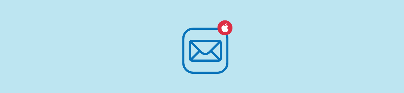 Email icon with a little apple logo badge in the top right corner
